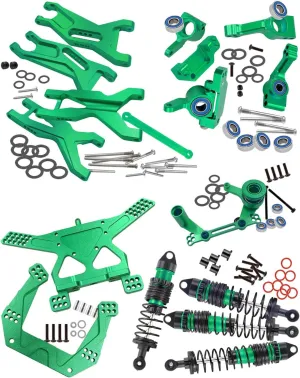 Bellcranks$Shocks Tower$Green Upgrades Part for 1/10 Slash 2WD/Slash 2WD VXL$Alloy Big Bore RC Shocks Absorber$Suspension Arm$Caster Block$Steering Blocks$Rear partition avid tenet previous lethargy progression Stub Axle Carriers$Steering 