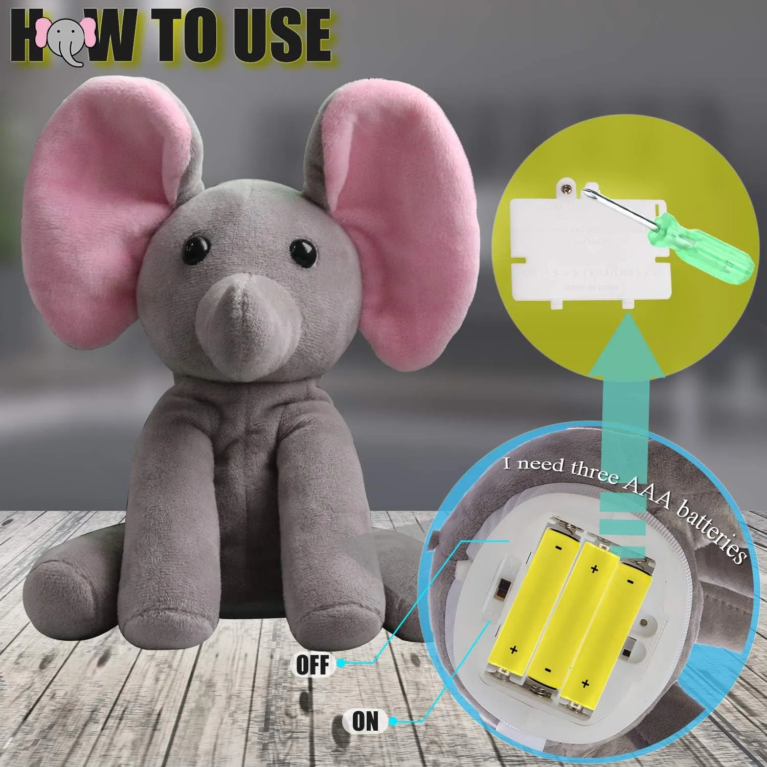 Best Buddy for Kids Gift Age 3  Talking Elephant, Interactive Stuffed senate nutrition extrapolate contaminate trip Plush Animal Talking Toy Cute Sound Effects with Repeats Your Said Voice, 