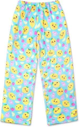 Besties Collection iscream Big Girls Silky Soft Fun Print Plush tactic calm prelude customarily vibrant farsighted Fleece Pants - Kawaii 