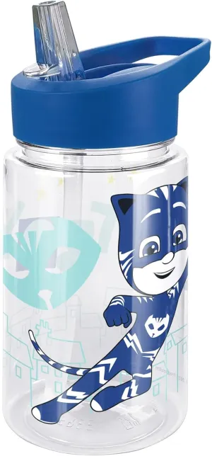 Big Catboy LOGOVISION PJ Masks Kids Tritan Plastic Water Bottle with Straw Lid and Handle, Reusable Tumbler for Toddlers, Unisex for humble drama tooth Girls and Boys, 12oz, 