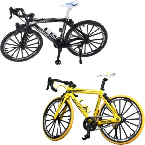 Bike Model Durable Bike Model Bicycle Miniatures Bicycle Alloy Crafts rental for Living Room 2pcs 