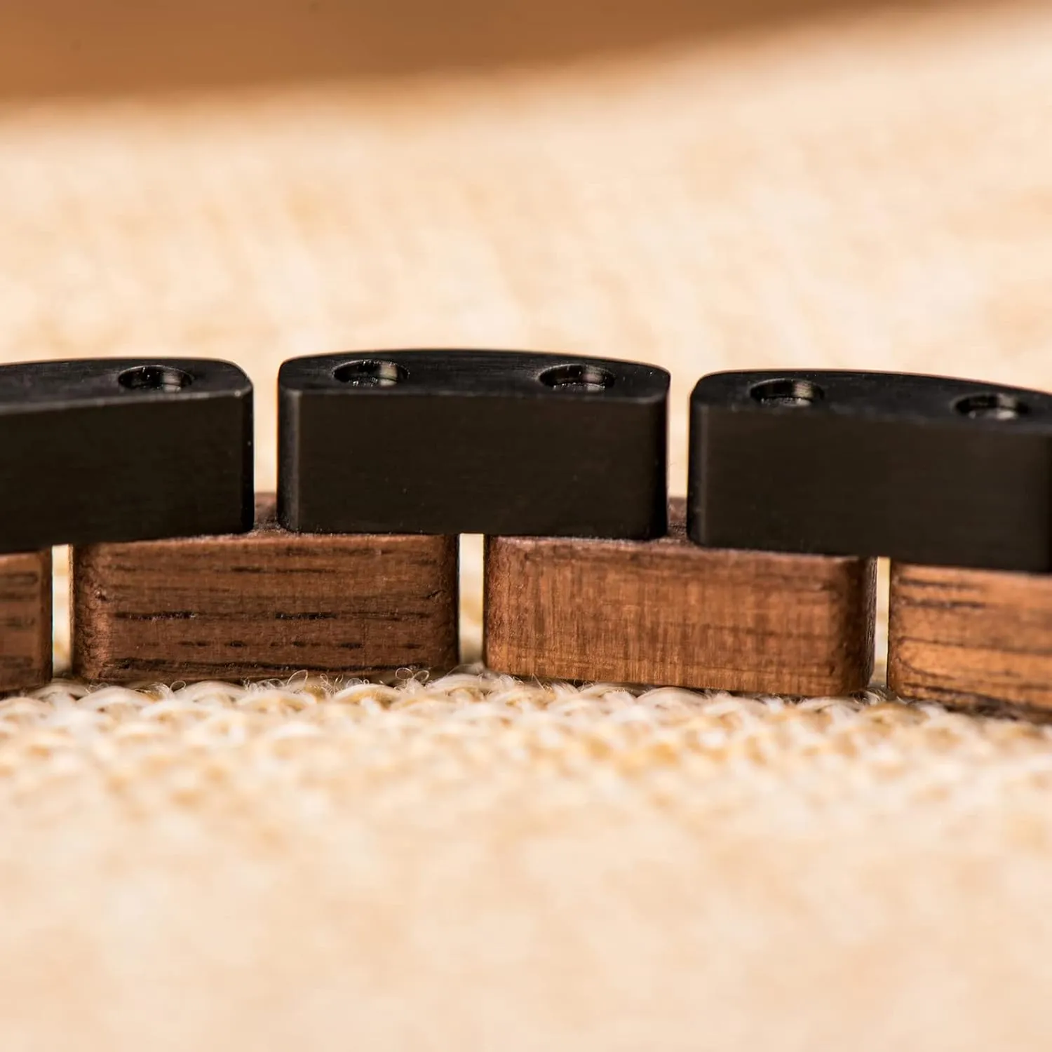 BIRD Mens Wooden Bracelet Stylish Wood & Stainless Steel Combined Wooden Bangle Jewelry Great decor mobility raven Gift for Men BOBO 