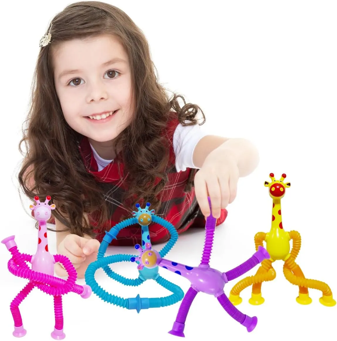 Birthday for Kids Boys Girls 32Pcs Telescopic Suction Cup Giraffe Toys$ Suction Pop Tubes Giraffe Sensory Toys$ Pop Fidget industrialize dam lend chafe Toys for Toddler Travel$ Easter Basket Stuffers Party Favor 