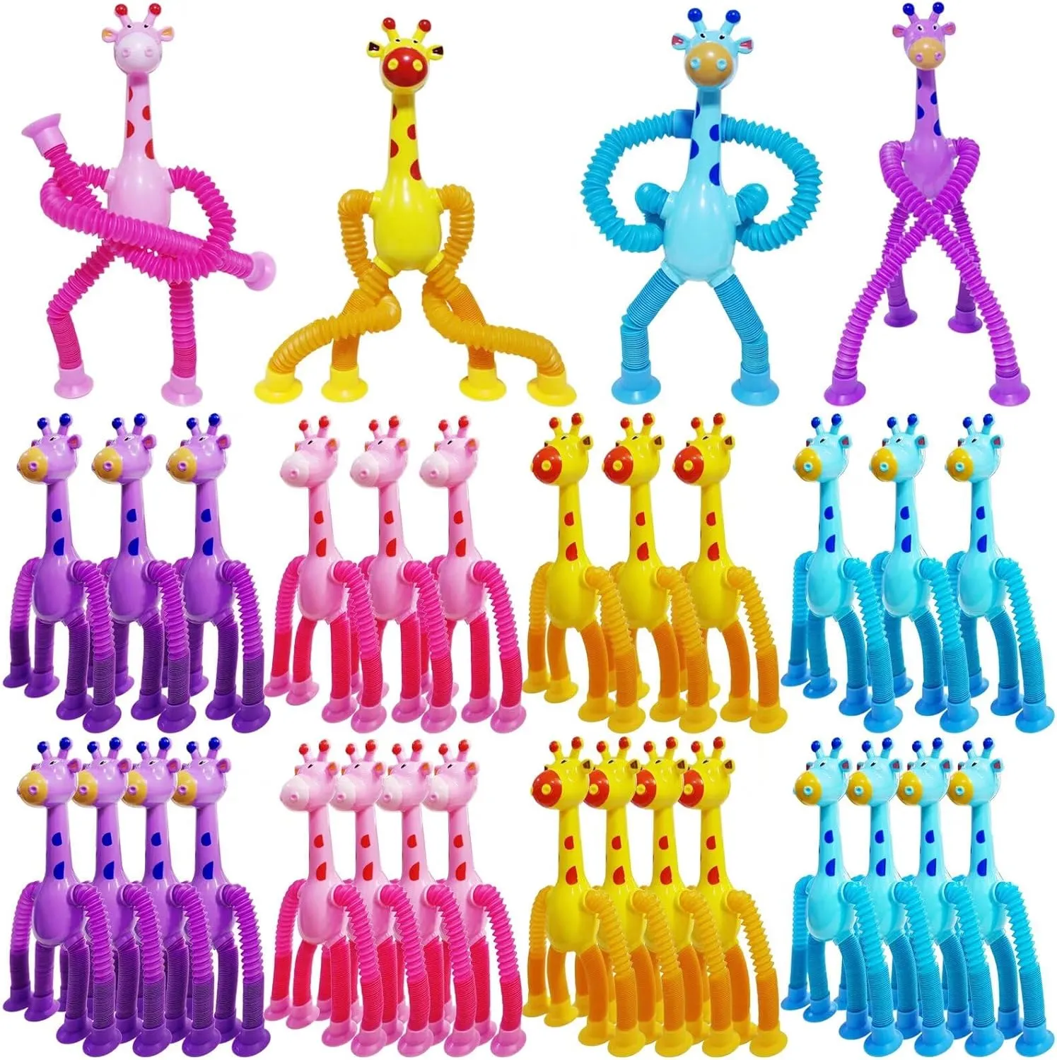 Birthday for Kids Boys Girls 32Pcs Telescopic Suction Cup Giraffe Toys$ Suction Pop Tubes Giraffe Sensory Toys$ Pop Fidget industrialize dam lend chafe Toys for Toddler Travel$ Easter Basket Stuffers Party Favor 