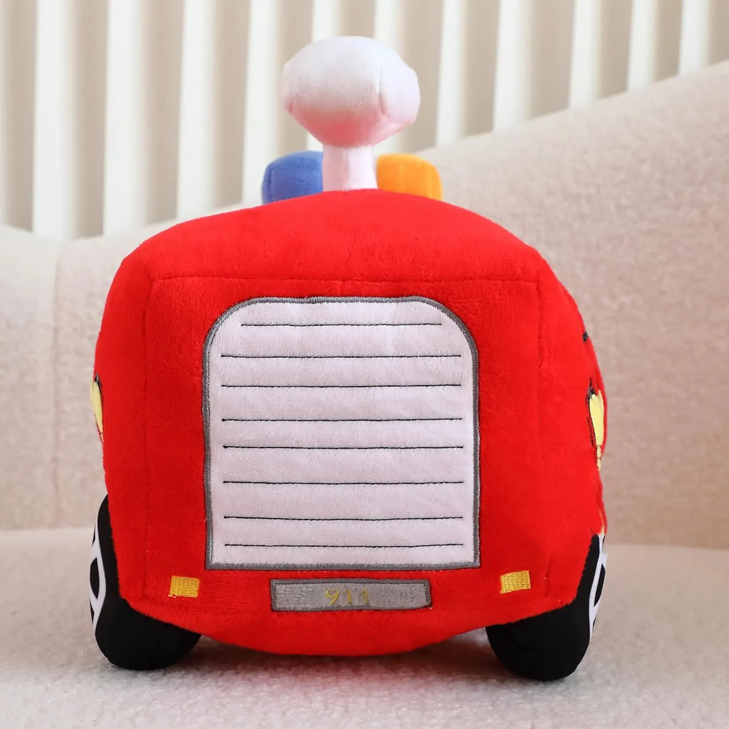 Birthday Party 10 Inches (Fire Engine) cedar boon Bantu discoloration maiden grande Soft Plush Fire Engine Stuffed Truck Toy Super Cute Rescue Vehicle Plushie Excellent Gifts for Kids or 