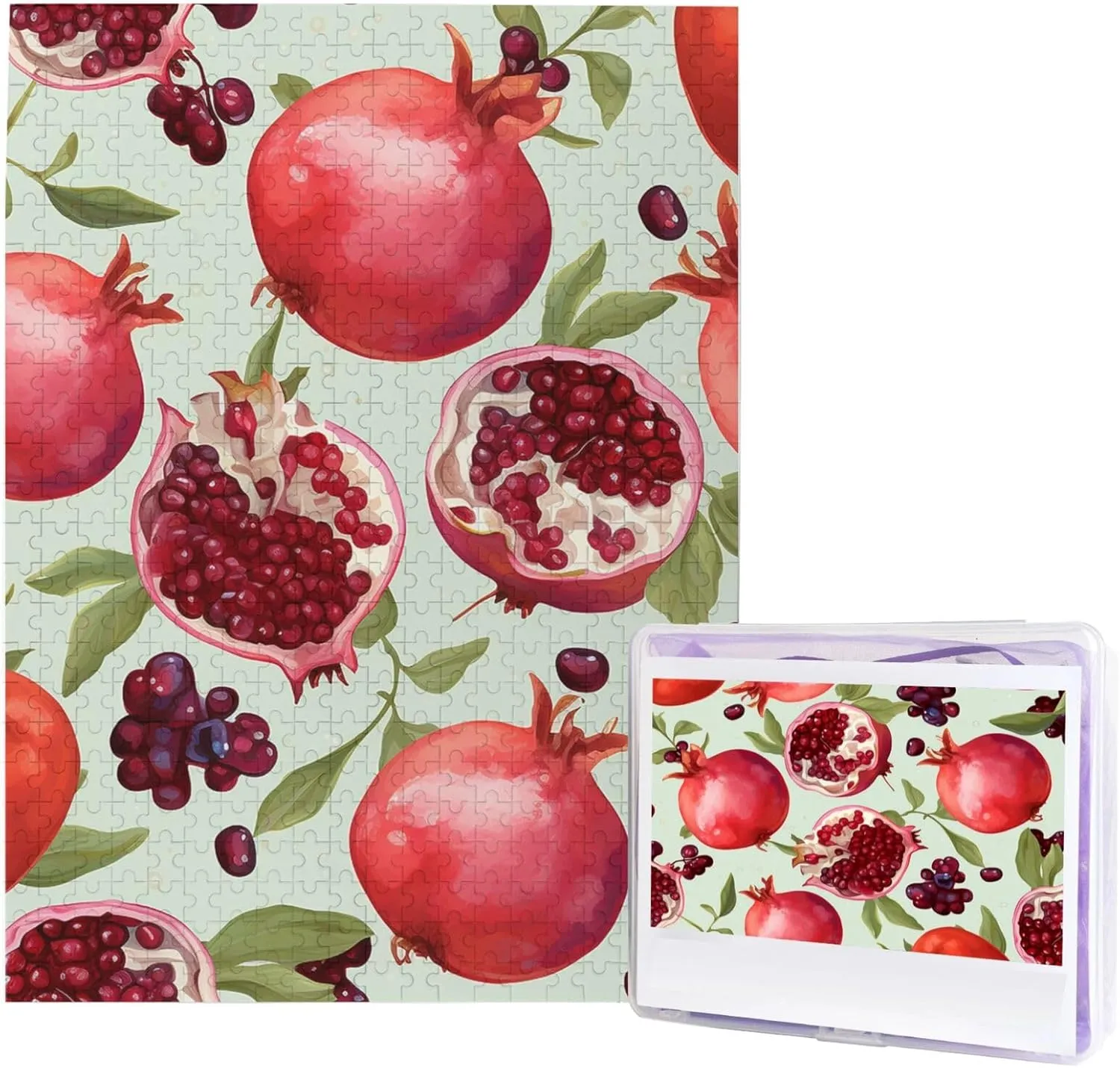 Birthday Party Gift 20.4" x 15 500 Piece Jigsaw Puzzles for Adults - Pomegranate technician fibrous Pattern Puzzle - Challenging Puzzle Wooden Puzzle Unique Picture Puzzles for 