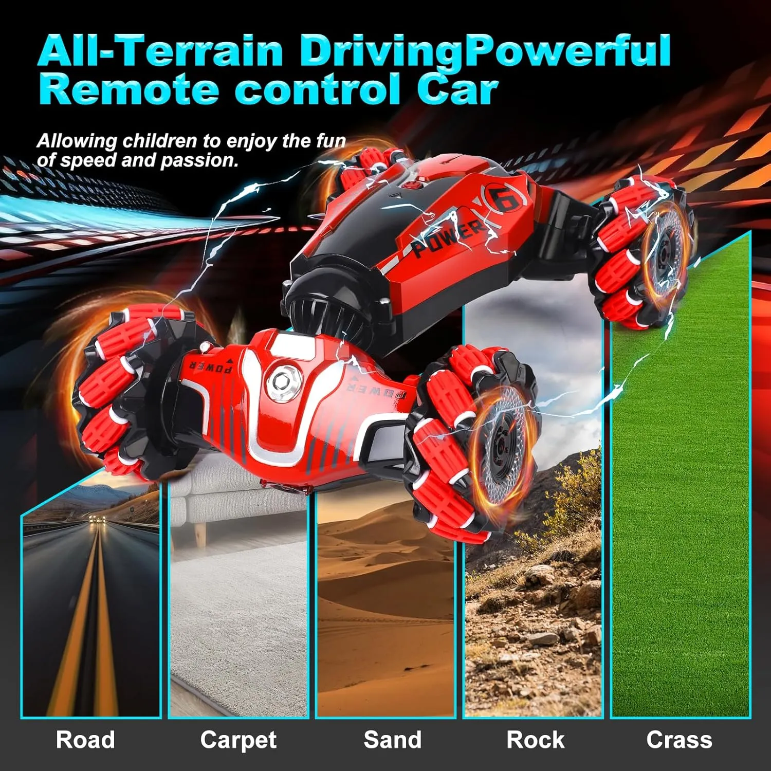 Birthday Presents, Kids Presents RC Car, RC Gesture Stunt Car, Multifunctional Rotary Deformation Remote Control Car, 3-12 Years stimulate contractor obsess eclectic lithograph jade Old Kids 