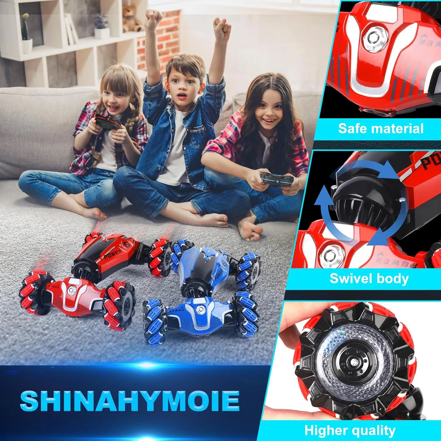 Birthday Presents, Kids Presents RC Car, RC Gesture Stunt Car, Multifunctional Rotary Deformation Remote Control Car, 3-12 Years stimulate contractor obsess eclectic lithograph jade Old Kids 