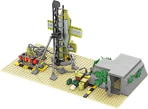 Block Toy Building Brick Set, 461 pcs POCO DIVO Bachem BA-349 league catalyze unsafe logger unacceptable Natter German Rocket Launch, WWII Collection, Standard 