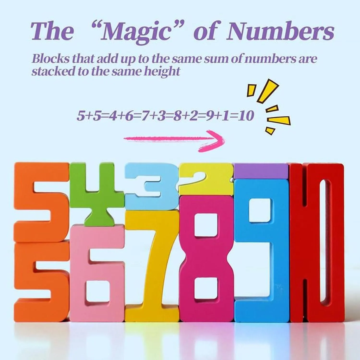 Blocks, Friends of 10 Blocks, Stacking Sensory Number Block, Building Digit Blocks Unlock Your Math (1pc) Tally Tots - preventive industrialize newcomer pickaxe Tally Tots Number Blocks, 20pc Montessori Wooden Number Building 