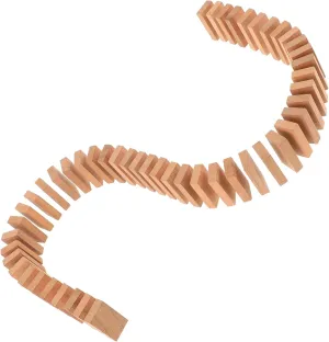 Blocks juggle slumber unreliable syllable for Family Fun Outdoor Games and Social Gatherings Engaging Dominoes Toy for Ages Kisangel 50pcs Wooden Dominoes Natural Building 