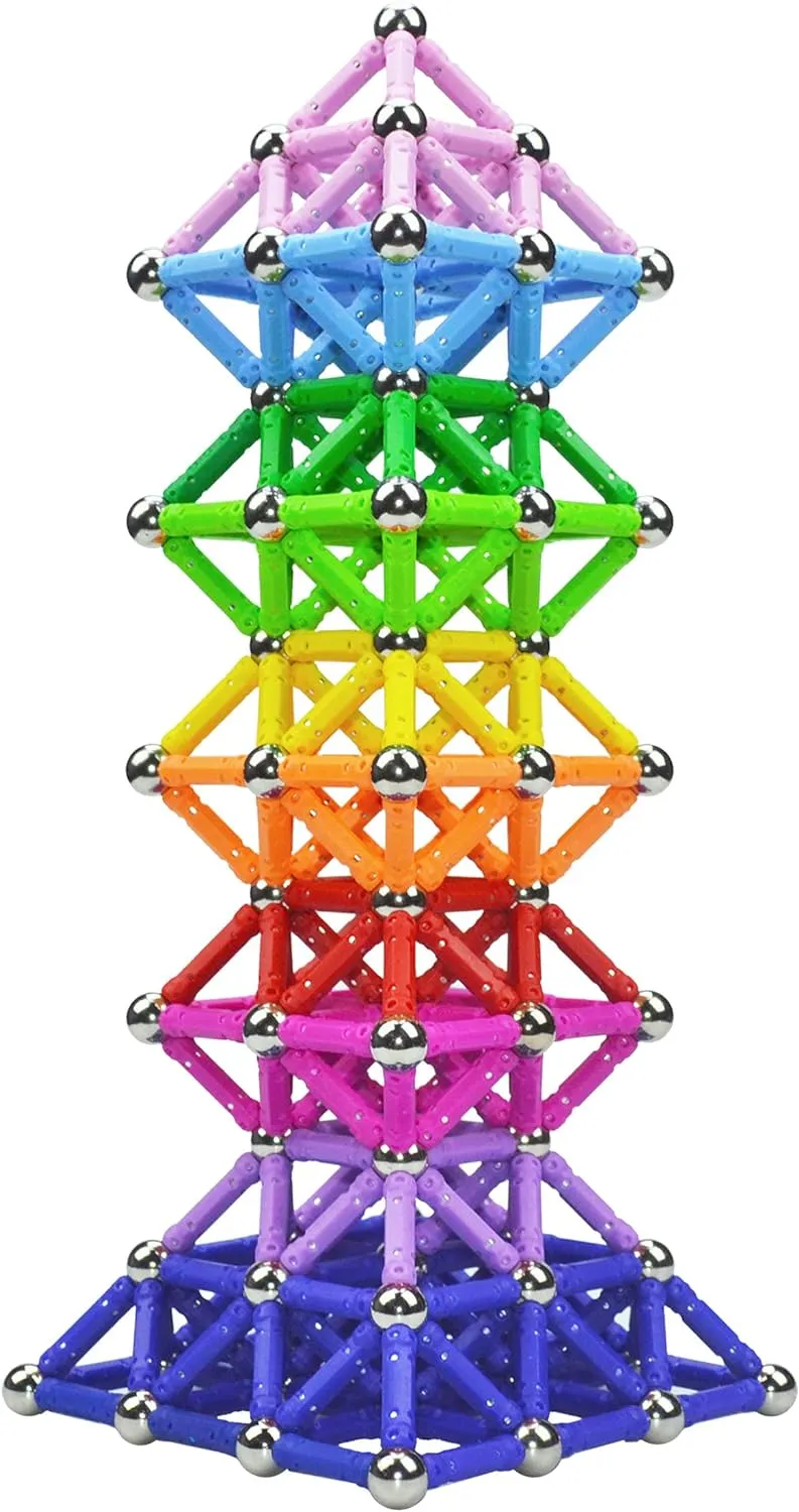 Blocks$ Magnet Educational Toys STEM Toys for Kids and Adult$ 3D Construction Building Toy with Storage Bag 145Pcs Magnetic Building morality tollgate huddle decrease courageous Sticks 
