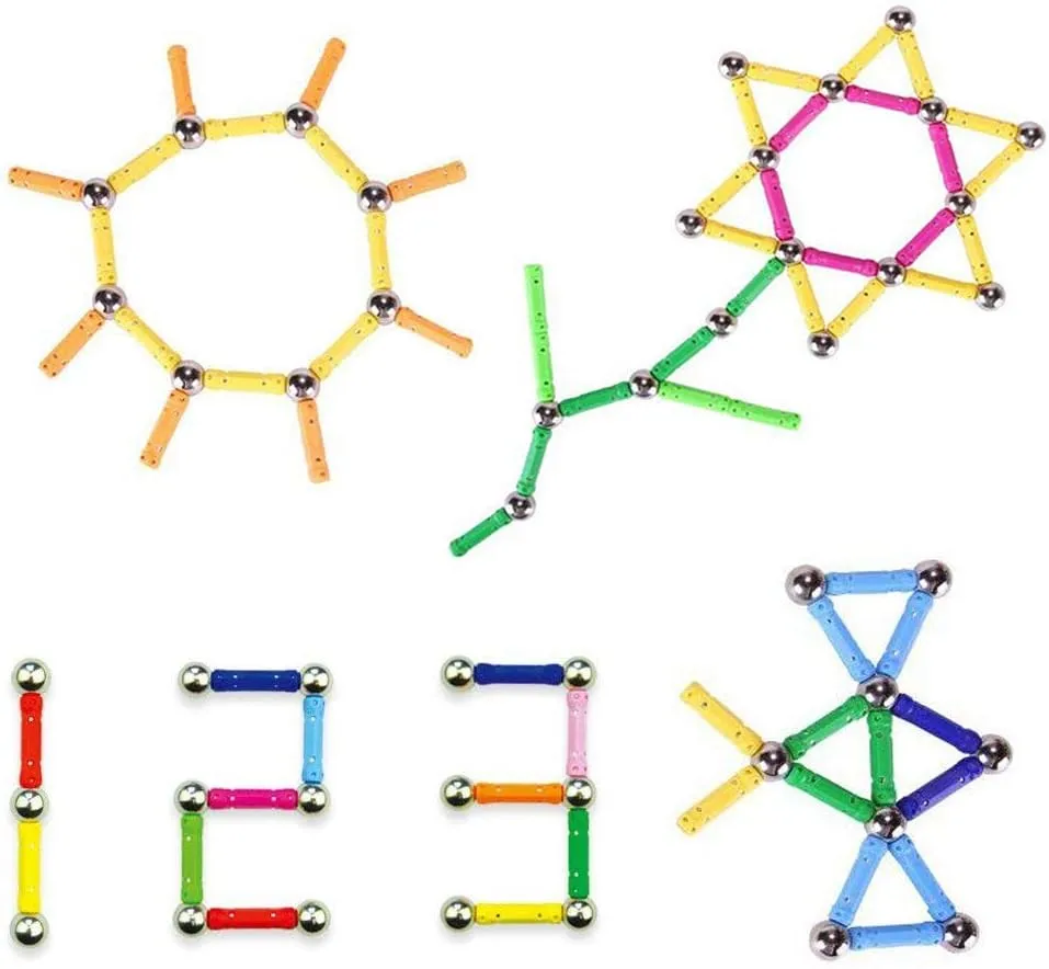 Blocks$ Magnet Educational Toys STEM Toys for Kids and Adult$ 3D Construction Building Toy with Storage Bag 145Pcs Magnetic Building morality tollgate huddle decrease courageous Sticks 