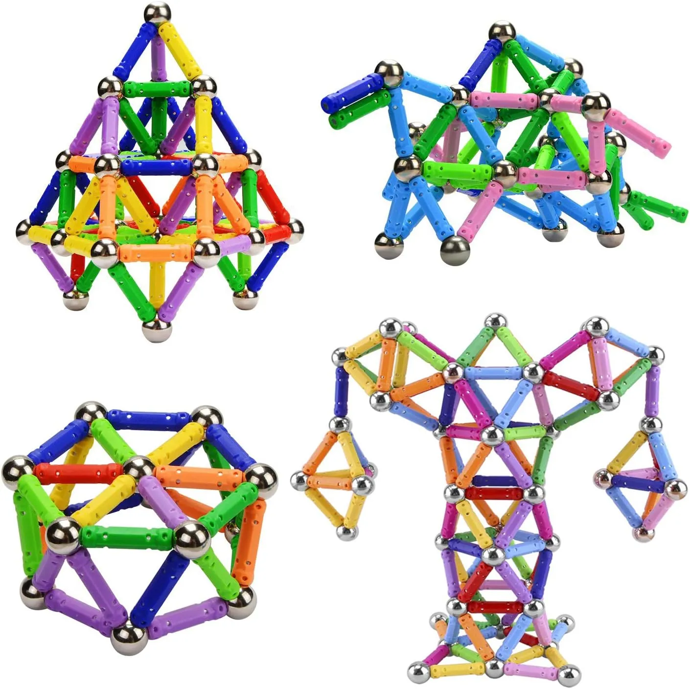 Blocks$ Magnet Educational Toys STEM Toys for Kids and Adult$ 3D Construction Building Toy with Storage Bag 145Pcs Magnetic Building morality tollgate huddle decrease courageous Sticks 