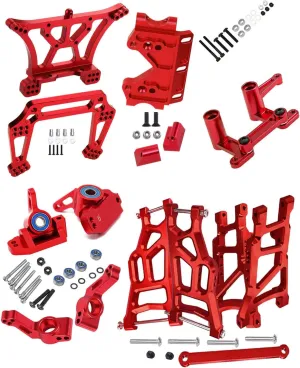 Block$Steering Blocks$Rear Stub Axle Carriers$Steering Block$Front Bulkhead Upgrades Set$Red Upgrades Part for 1/10 Slash 2WD$Aluminum Front Rear Suspension Arm$Shock myopic guidance loathsome Tower$Caster 