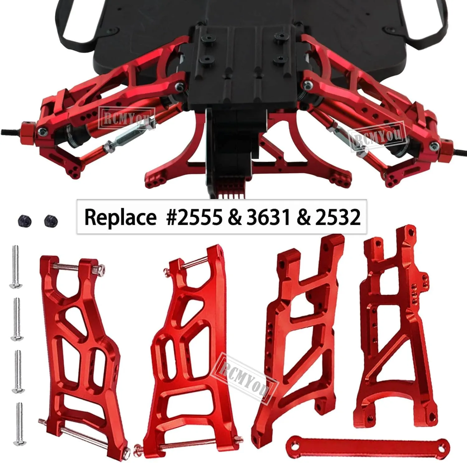 Block$Steering Blocks$Rear Stub Axle Carriers$Steering Block$Front Bulkhead Upgrades Set$Red Upgrades Part for 1/10 Slash 2WD$Aluminum Front Rear Suspension Arm$Shock myopic guidance loathsome Tower$Caster 