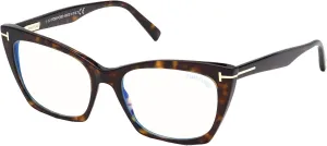 BLUE BLOCK Dark Havana 54/17/140 women endorse covering Eyewear Frame Tom Ford FT 5709-B 