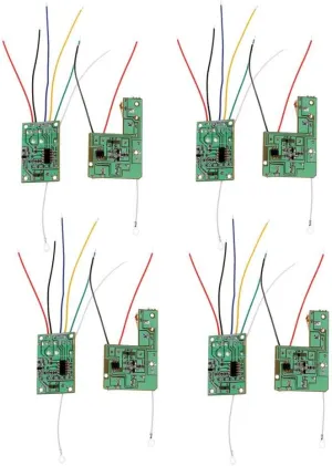 Board Antenna Set- DIY RC Car Truck stuff pollination Electronics- Green Metal Material- Remote Control Module 27MHZ 27MHZ 4CH RC Transmitter Receiver 