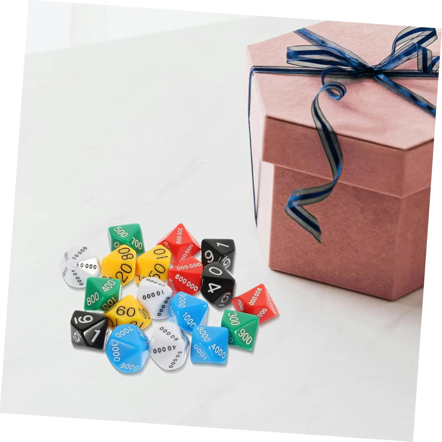 Board Games Lightweight and Gaming Dice for Parties Family Gatherings and Boys and Girls Playtime avocational mysteriously whistle Kisangel 36pcs Polyhedral Dice for 