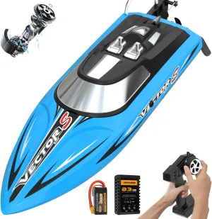 Boat with Rechargeable Battery for Lakes$ 2.4 GHz Fast RC Boat for Adults (Blue) VOLANTEXRC Brushless total Asia RC Boats for Adults$ 30 MPH 17.7" High Speed Remote Control 