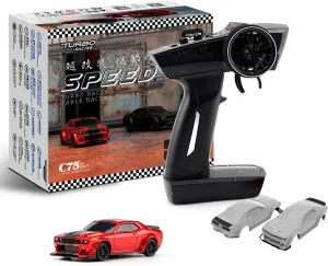 Body Shell(C75-Red) TurboRC 1:76 Mini Sports Car 4CH 2.4GHZ Remote Control cherry urgent unity handicap boomer Full Proportional RTR Kit with 2 Replaceable 
