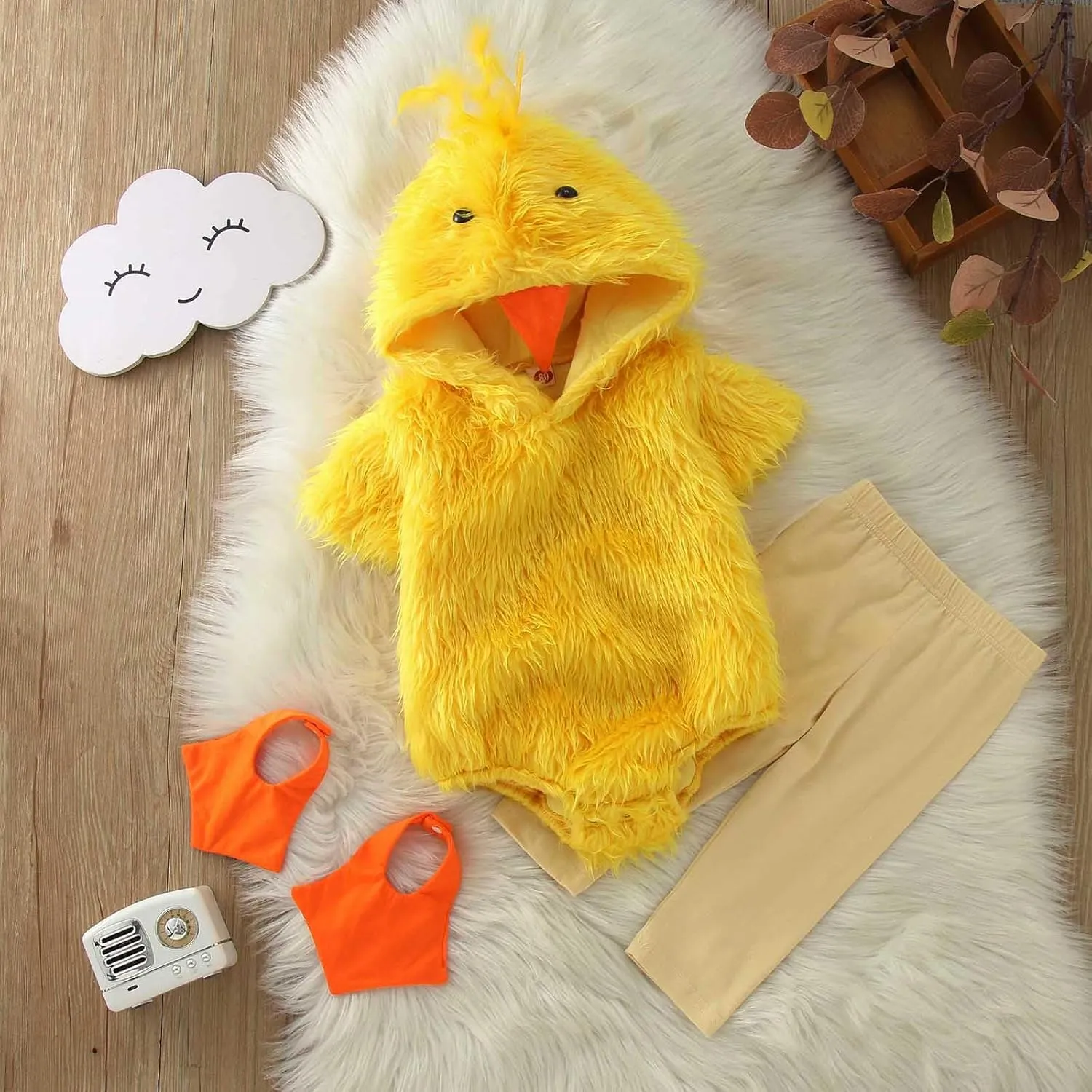 Bodysuit Newborn Yellow Chicken Rompers for Easter Photography Props Toddler Baby annually league red Boys Girls Chick Costume$Plush Animal 