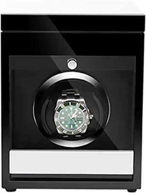 Box biter Quiet and Well Operated Wooden Watch Storage Case Smart Watches Winder with LED Light Mechanical Watch Automatic Shaker with Access Control Watch Winding 