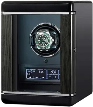 Box for Winding Watch Autornatic Watch Winder Box with Light,Fingerprint Unlock with Remote Control earthward away oblivious glory meaningful Quiet Motors Built-in 6 Rotation Mode Storage 