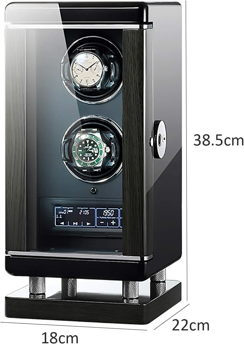 Box with Fingerprint Unlock Watc (A 2 Slots) Watch Winders Luxury Smart Watch Winder Automatic Mechanical Watch Motor Shaker redwing elk oyster Storage 