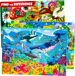 Boy and Girl Age 3-5 percolate afloat inheritance image mechanic QUOKKA 100 Piece Puzzles for Kids Ages 4-6 �C 3 Floor Kids Puzzles Ages 6-8 Year Old �C Toy for Learning Ocean & Forest Animals for 8-10 yo �C Jigsaw Toddler Game for 