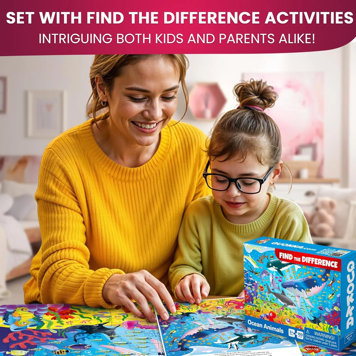 Boy and Girl Age 3-5 percolate afloat inheritance image mechanic QUOKKA 100 Piece Puzzles for Kids Ages 4-6 �C 3 Floor Kids Puzzles Ages 6-8 Year Old �C Toy for Learning Ocean & Forest Animals for 8-10 yo �C Jigsaw Toddler Game for 