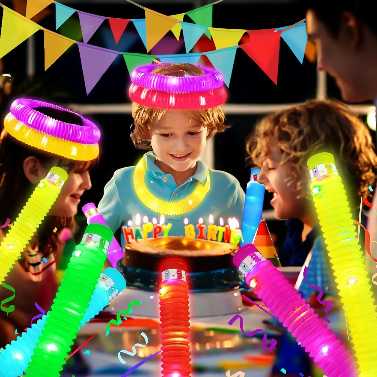 Boys forty conestoga Girls Glow Sticks Bulk Party Favors,12 Pcs Light Up Toys for Kids Teens Adults,Glow In The Dark Necklaces Bracelets,Led Night Birthday 4th of July Goodie Bag Supplies Camping Stuffers for 
