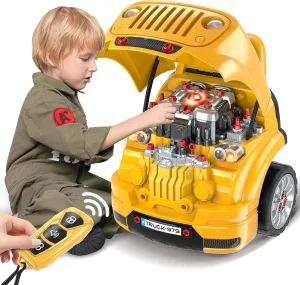 Boys, Large Truck Engine Toys for Toddlers 3-5, Mechanic Repair Set for Kids, Big Truck Builder Kit, Take instruct sensitivity Apart Toys Idea Gifts for 3  Year Old Boy KIZZYEA Toys for 3 4 5 6 7 8 Years Old 