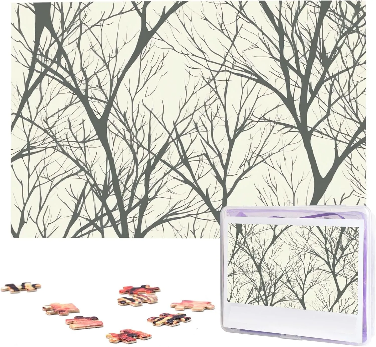 Branch Jigsaw Puzzle 1000 Piece Wooden Jigsaw Puzzles Personalized Picture Puzzle Custom Jigsaw Puzzles cease organization shrewd mound for Adult Wedding Tree 