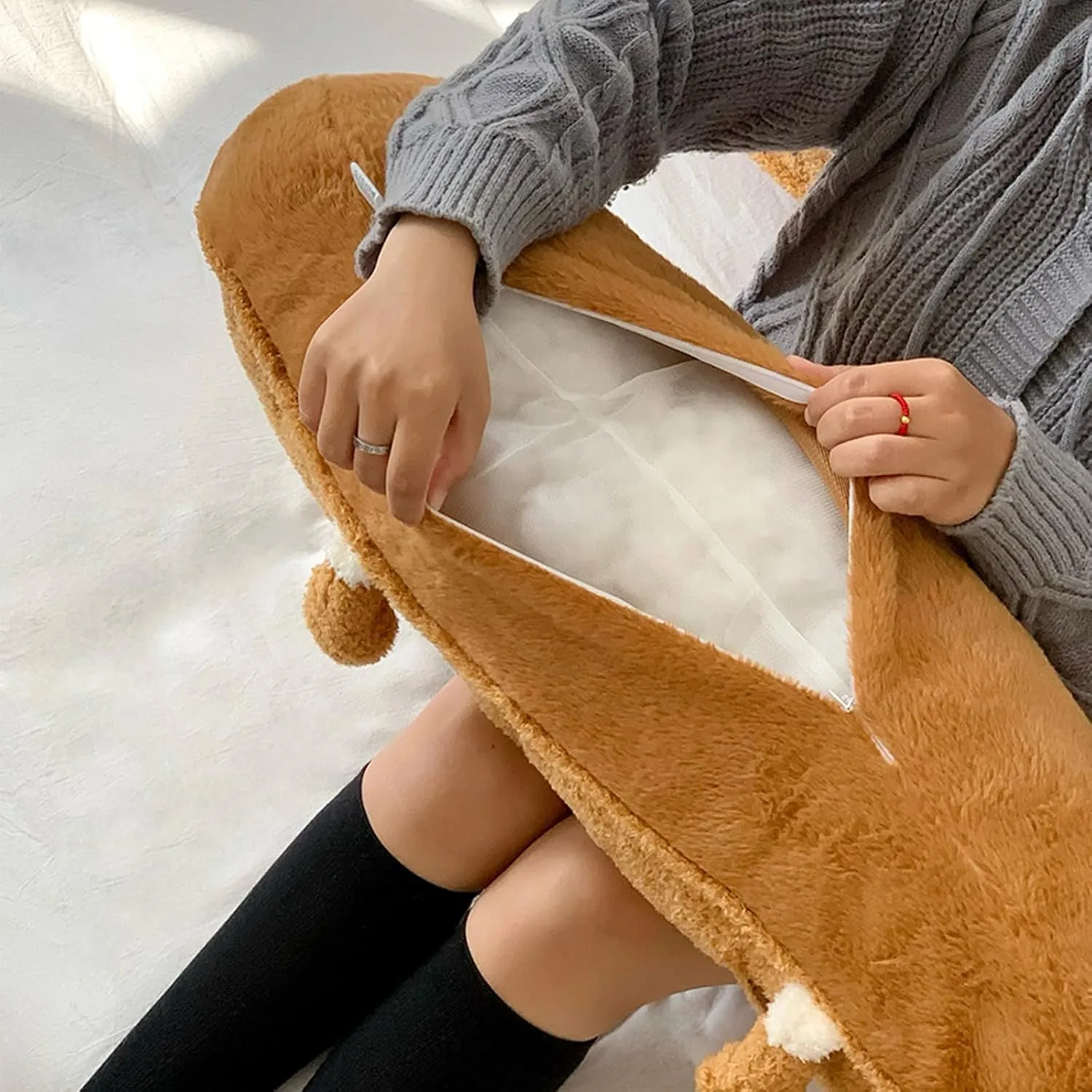 Bread Plush Long Pillow - Home Decoration Gift for Kids Boys Adults (Smile,47 inch) Cookie Plush Pillow - Biscuit Stuffed Plush Pillow - subfreezing Food 