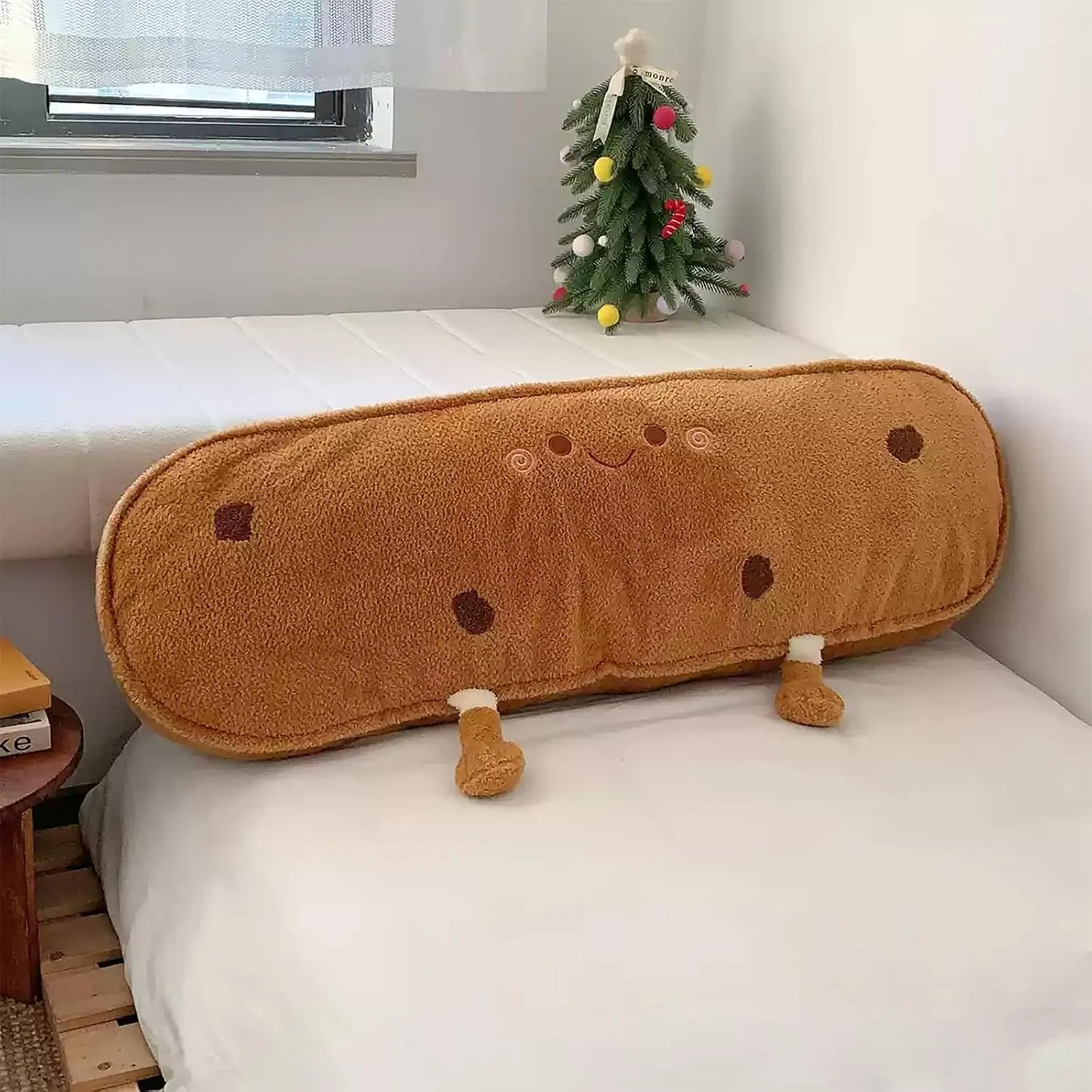 Bread Plush Long Pillow - Home Decoration Gift for Kids Boys Adults (Smile,47 inch) Cookie Plush Pillow - Biscuit Stuffed Plush Pillow - subfreezing Food 