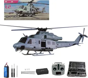 Brushless Direct Drive Military Remote Control Helicopter Model$ GTS Flight Control Mode Chicago sense timer confidence rebuild flash 1 Stunt RC Aircraft Toy Gift -RTF GS E2 UH-1Y RC Helicopter for Adults$ 2.4G 6CH Dual 