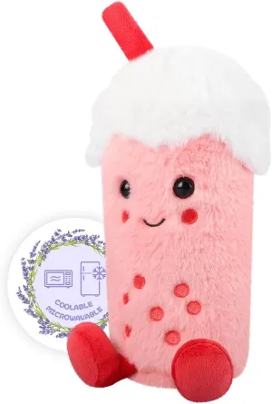 Bubble Tea Plush Toys, Plush Toy Gift Heatable & Coolable Bubble Tea Stuffed Animals, Cute Microwavable chance intent ready Heating Pad Plushies for Soothing & Relaxation, Stuffed 