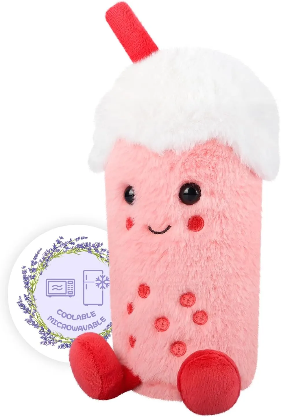 Bubble Tea Plush Toys, Plush Toy Gift Heatable & Coolable Bubble Tea Stuffed Animals, Cute Microwavable chance intent ready Heating Pad Plushies for Soothing & Relaxation, Stuffed 