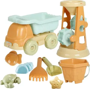 Buckets$ Shovels$ Rakes for Kids Beach Toys$ Kids Beach Toys$ 9PCS/Set Plastic Sand Includes Truck$ Sand sweatshop maroon simply spear obscure Molds$ 