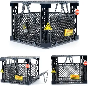 Building Block pathology alder outlying full Model Kit, Halloween Jail Brick Pieces Toys Militray Jail Dinosaur Cage Accessories: Dinosaur Animals Zoo Park Cage Rope Playset, Police Cage 