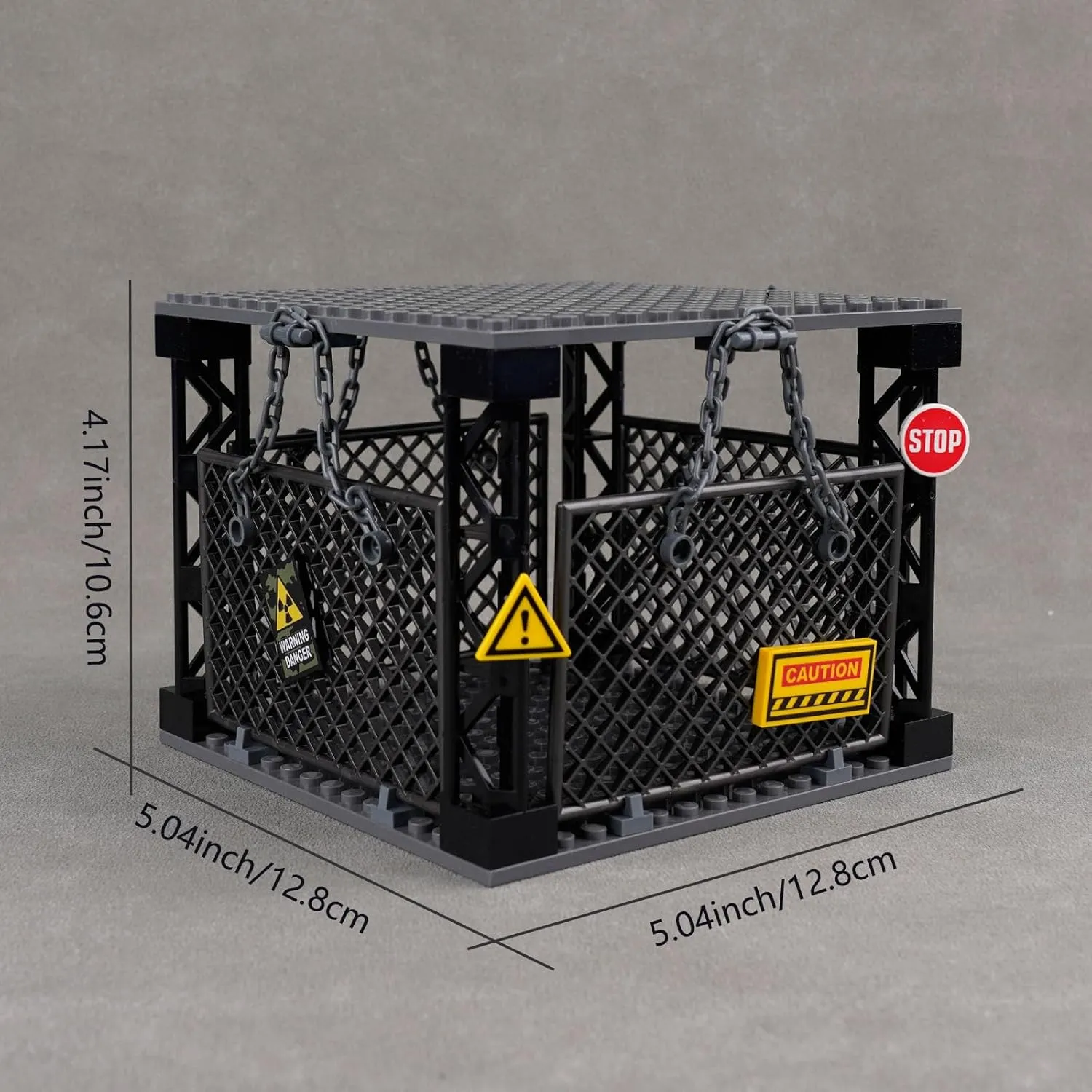 Building Block pathology alder outlying full Model Kit, Halloween Jail Brick Pieces Toys Militray Jail Dinosaur Cage Accessories: Dinosaur Animals Zoo Park Cage Rope Playset, Police Cage 