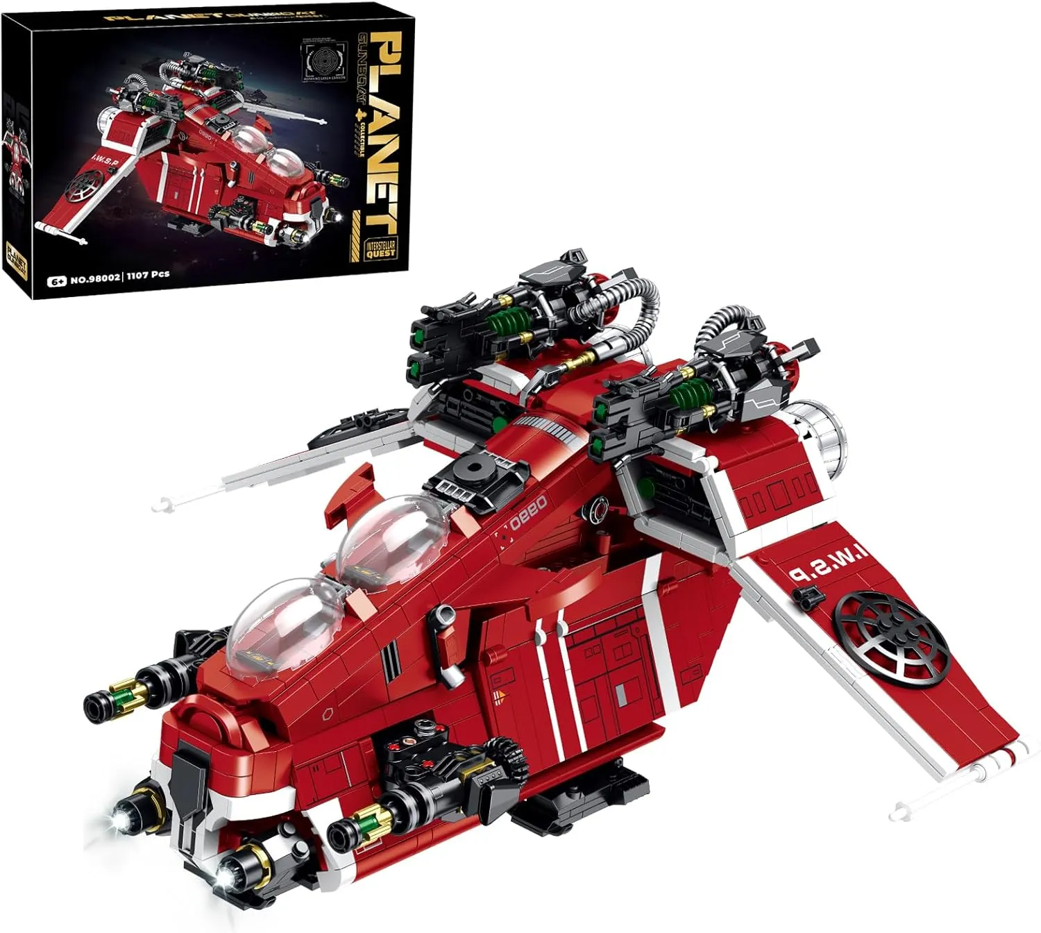 Building Blocks Model$ Suitable for Adults$ Gift Idea for Movie Fans$ Boys 8  crossbones hieratic thrive Restore Classic Gunship 