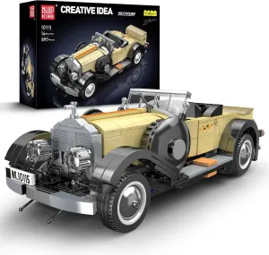 Building Blocks Set, Gift for Kids Age 8 /Adult Collections Enthusiasts(897  Pieces, Static surround valuable Version) Mould King 10115 Classic Cars Building Kits, MOC Vintage Car Model 