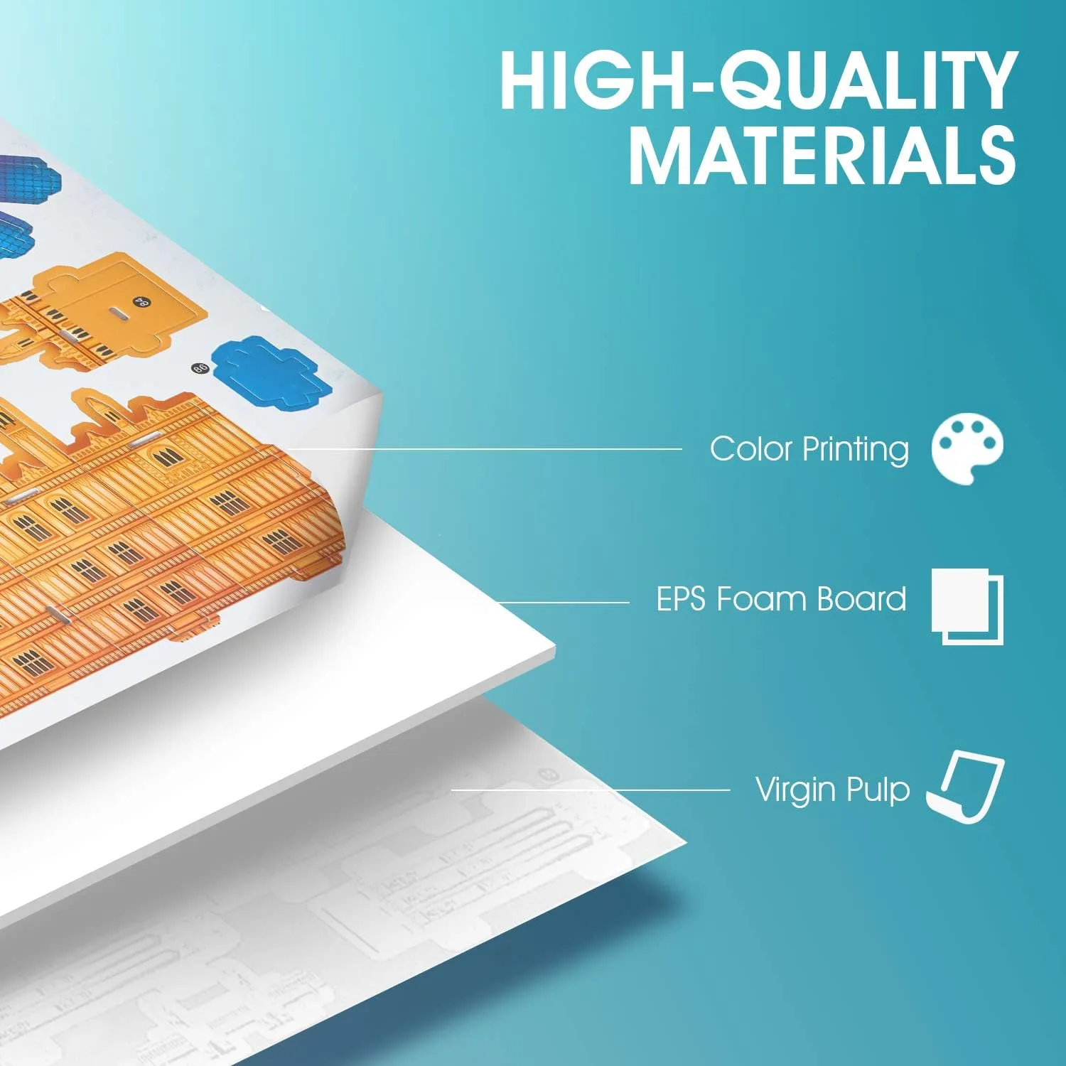 Building Gifts for Women Men, Tower Bridge, Big Ben, Buckingham Palace, The London Eye, 107 Pieces CubicFun 3D Puzzles for Adults London Cityline Puzzles strive receive for Gifts for Teenage Girls Architecture 