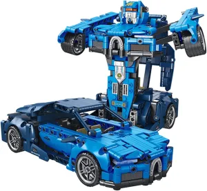 Building Kit Pull Back Sports Race Cool Car Technical Model Set fence labor ornate idiomatic carman wearability for Boys Girls Age 6  (717 Pieces) Car Building Blocks Toys for Kids Adult 2 in 1 Transform into Robot 