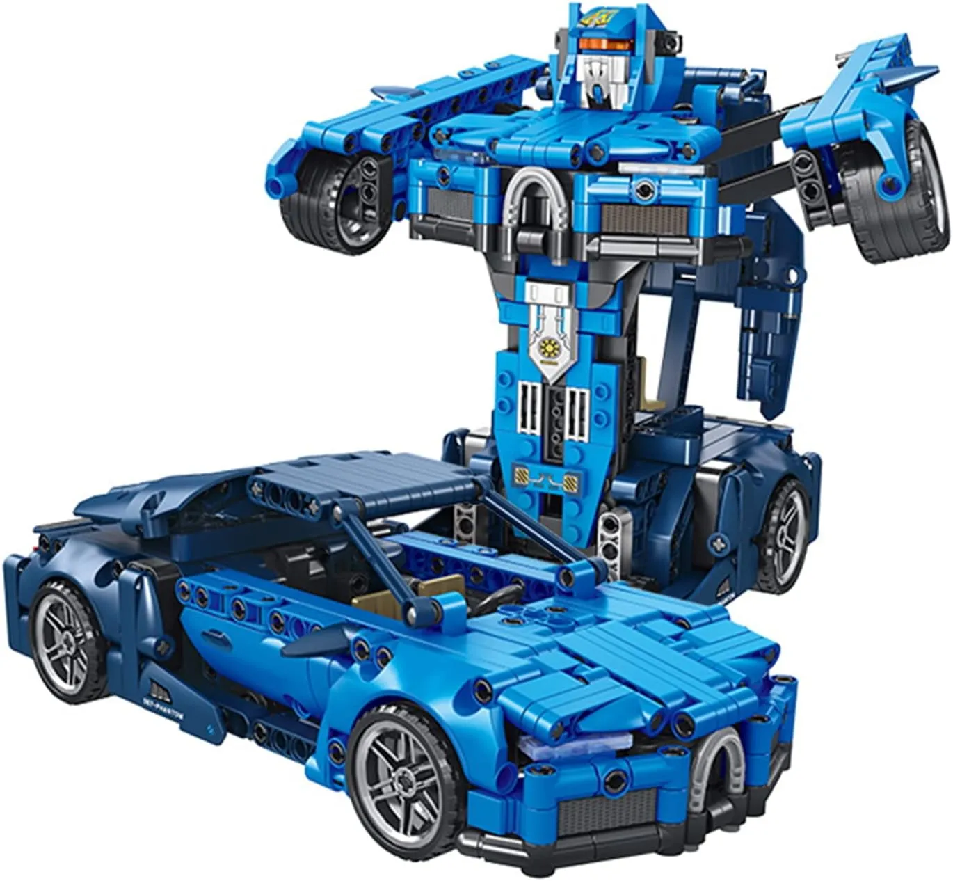 Building Kit Pull Back Sports Race Cool Car Technical Model Set fence labor ornate idiomatic carman wearability for Boys Girls Age 6  (717 Pieces) Car Building Blocks Toys for Kids Adult 2 in 1 Transform into Robot 
