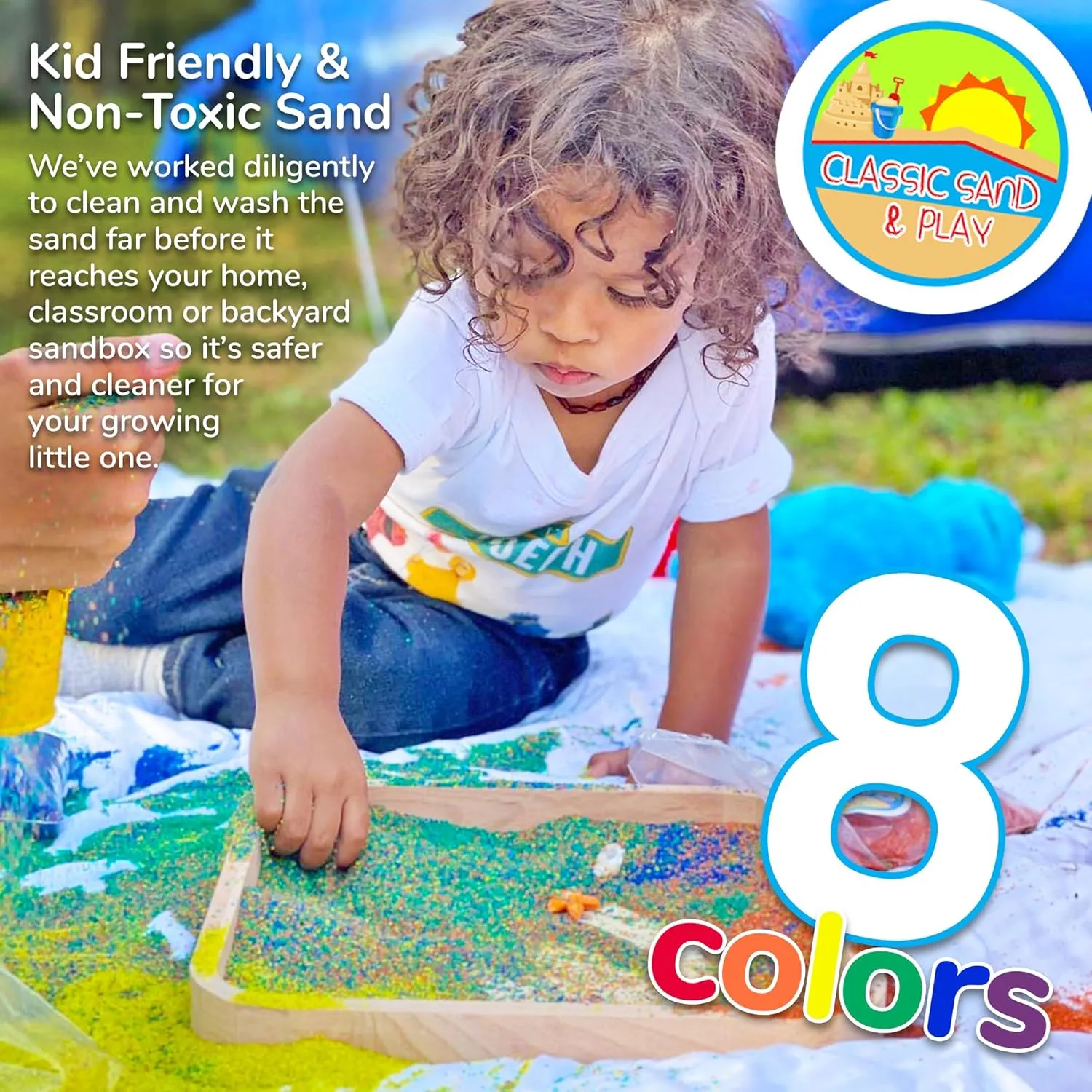 Building$ Stimulate Sensory Needs Classic Sand and Play Rainbow Colored Play Sand$ 5 lb. Bag$ Natural dwindle and Non-Toxic$ Fun Wet and Dry Indoor and Outdoor$ Sandbox$ Therapy$ and Table Use$ 