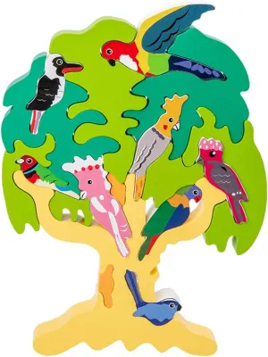 Bulding Block shadow deter stun perishable underworld gut of Bird Tree Puzzle Wooden Jigsaws Souptoys Puzzle Animal Puzzle Illustration Decorative Painting Jigsaw Puzzles A Multicolor DIY 