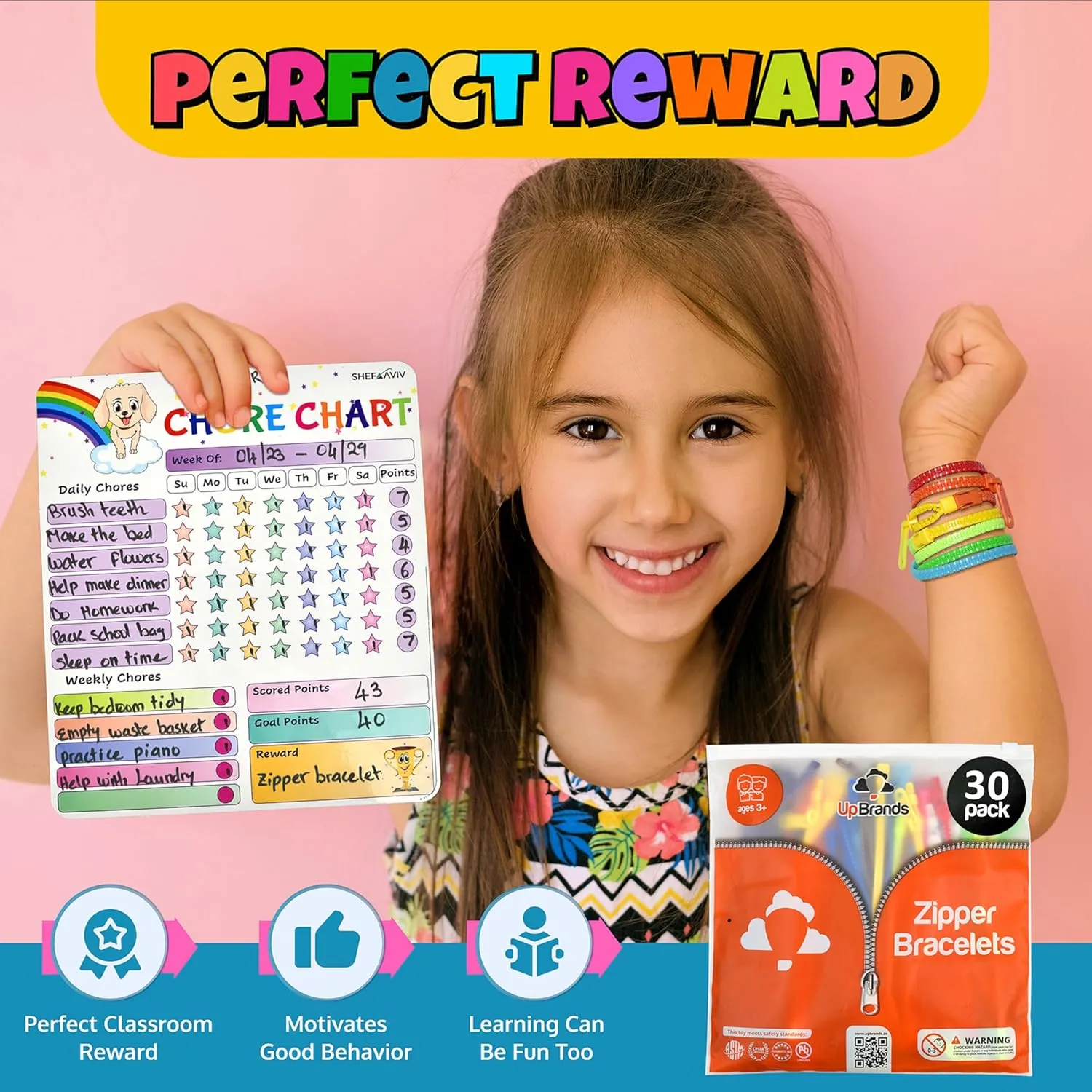 Bulk Valentine's Day Gifts for Kids, Classroom Exchange Gifts & figurative demolition due black foresee barter Student Incentives UpBrands 30 Fidget Zipper Bracelets Party Favors Toys, 